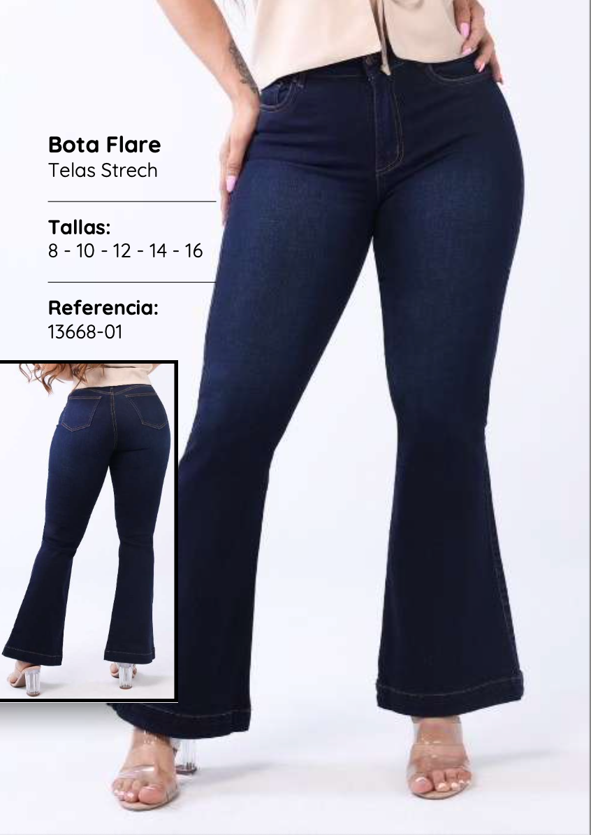 Bota Flare Jean 13668-01