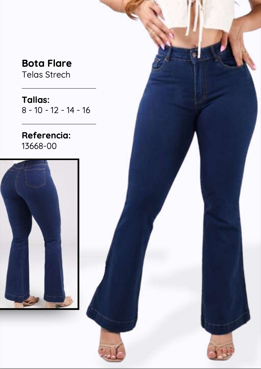 Bota Flare Jean 13668-00