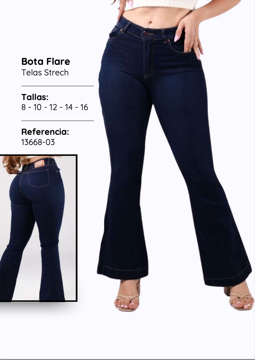 Bota Flare Jean 13668-03