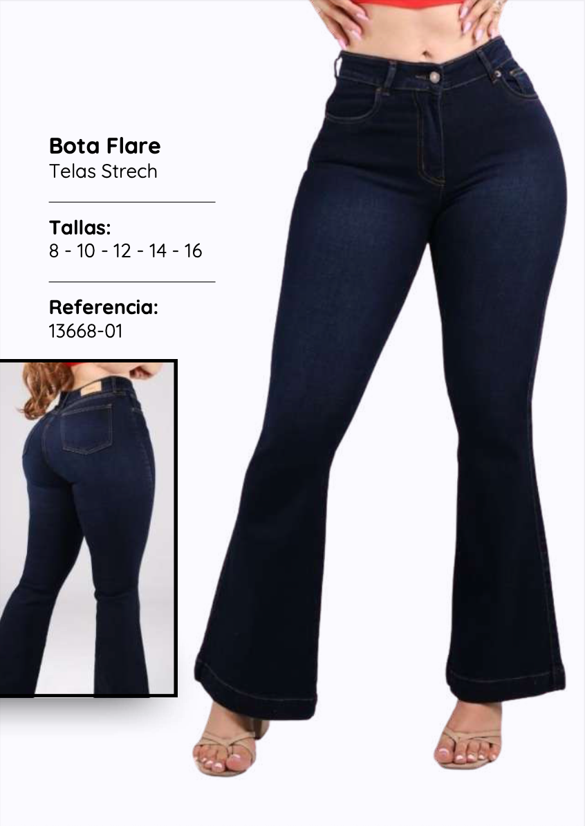 Bota Flare Jean 13668-01