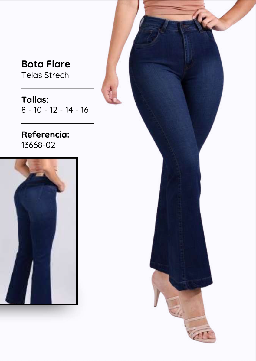 Bota Flare Jean 13668-02