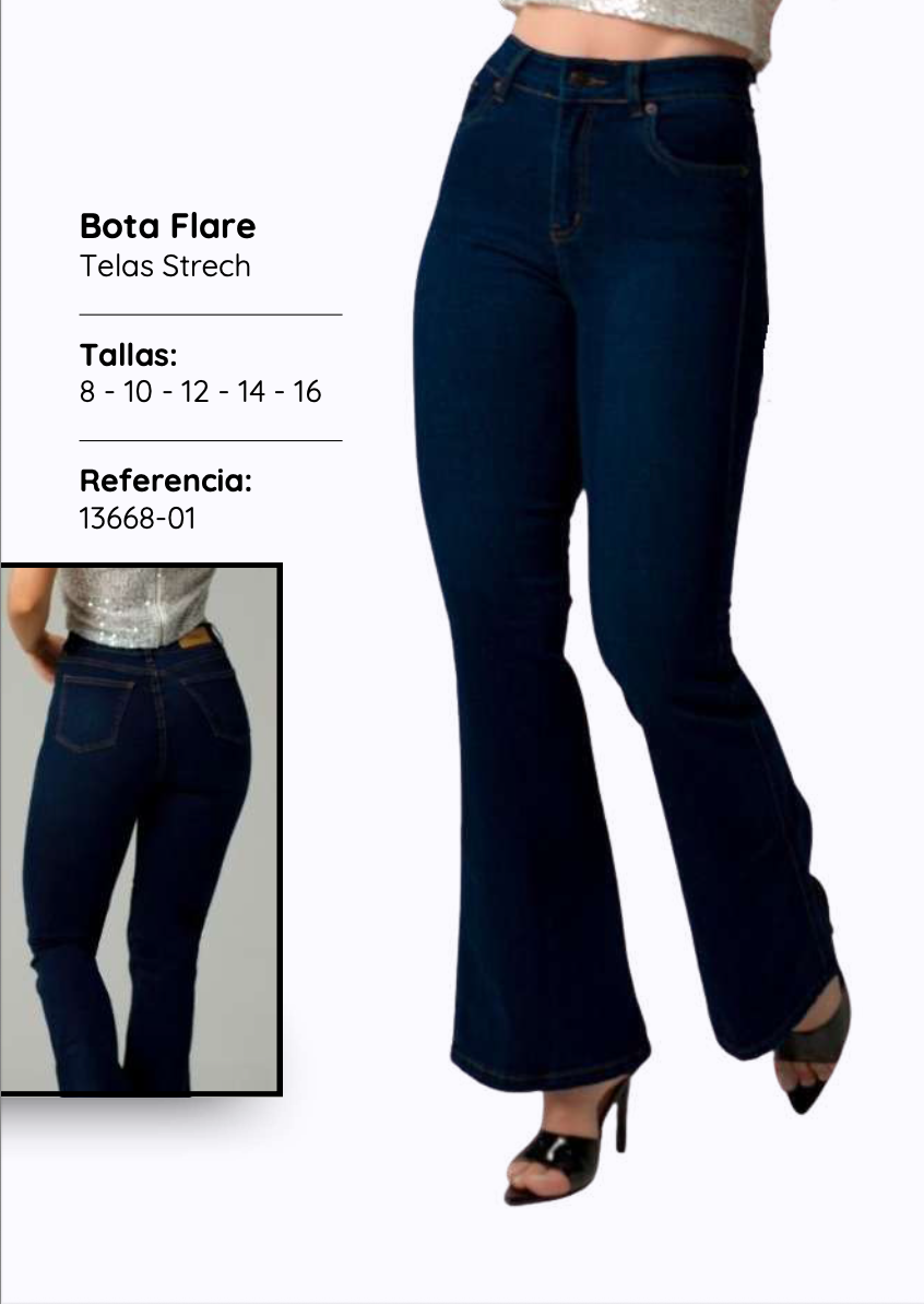 Bota Flare Jean 13668-01