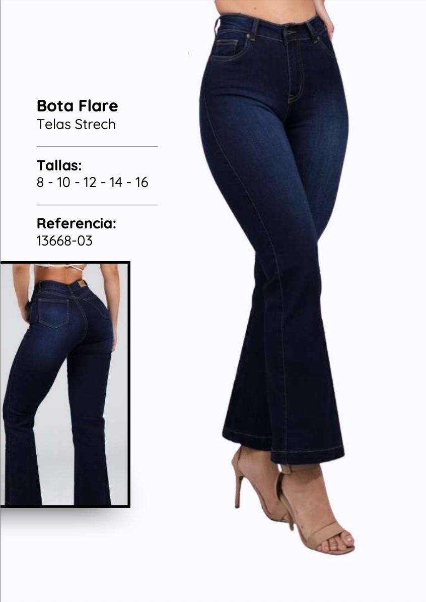 Bota Flare Jean 13668-03