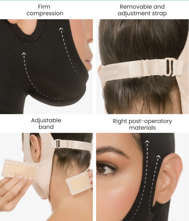 Post-Surgery compression face wrap