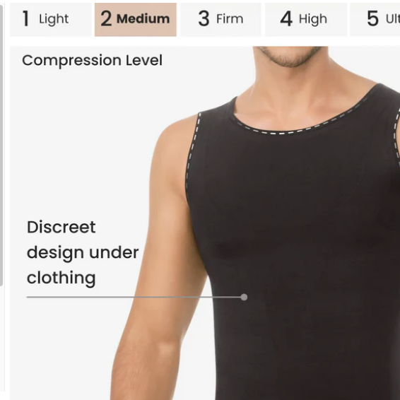 Men's seamless control compression shirt