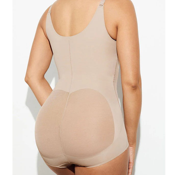 Piece Smooth & Supportive Lingerie Microfiber/Mesh Shaping Bodysuit
