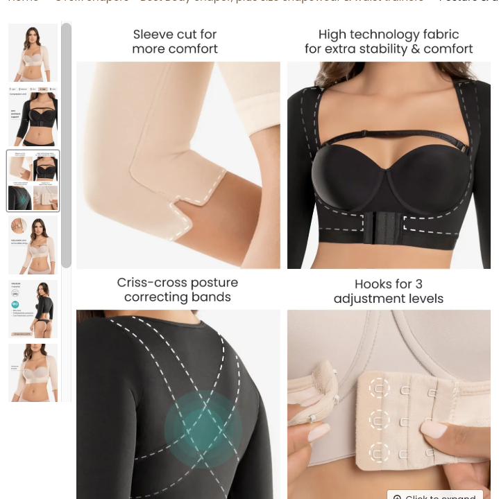 Posture & arm control push-up top