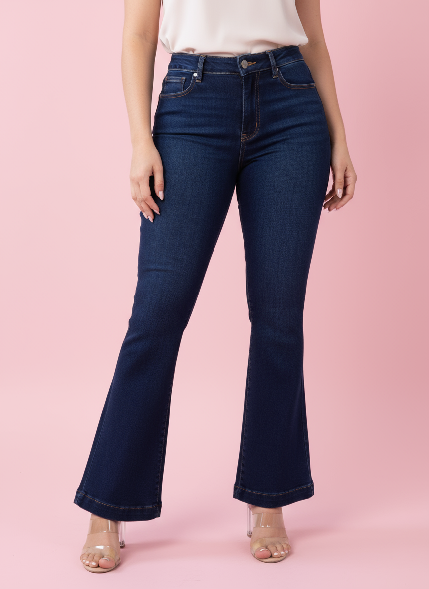 Bota Flare Jean 13668-01 - Clean Full Body Model