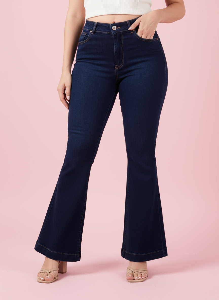 Bota Flare Jean 13668-03 - Clean Full Body Model