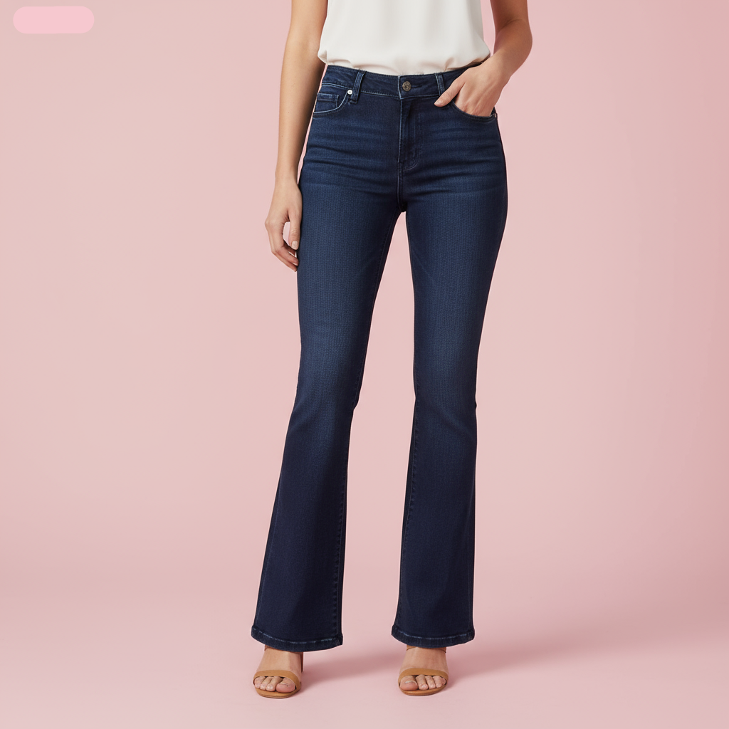 Bota Flare Jean 13677-01 - Clean Full Body Model