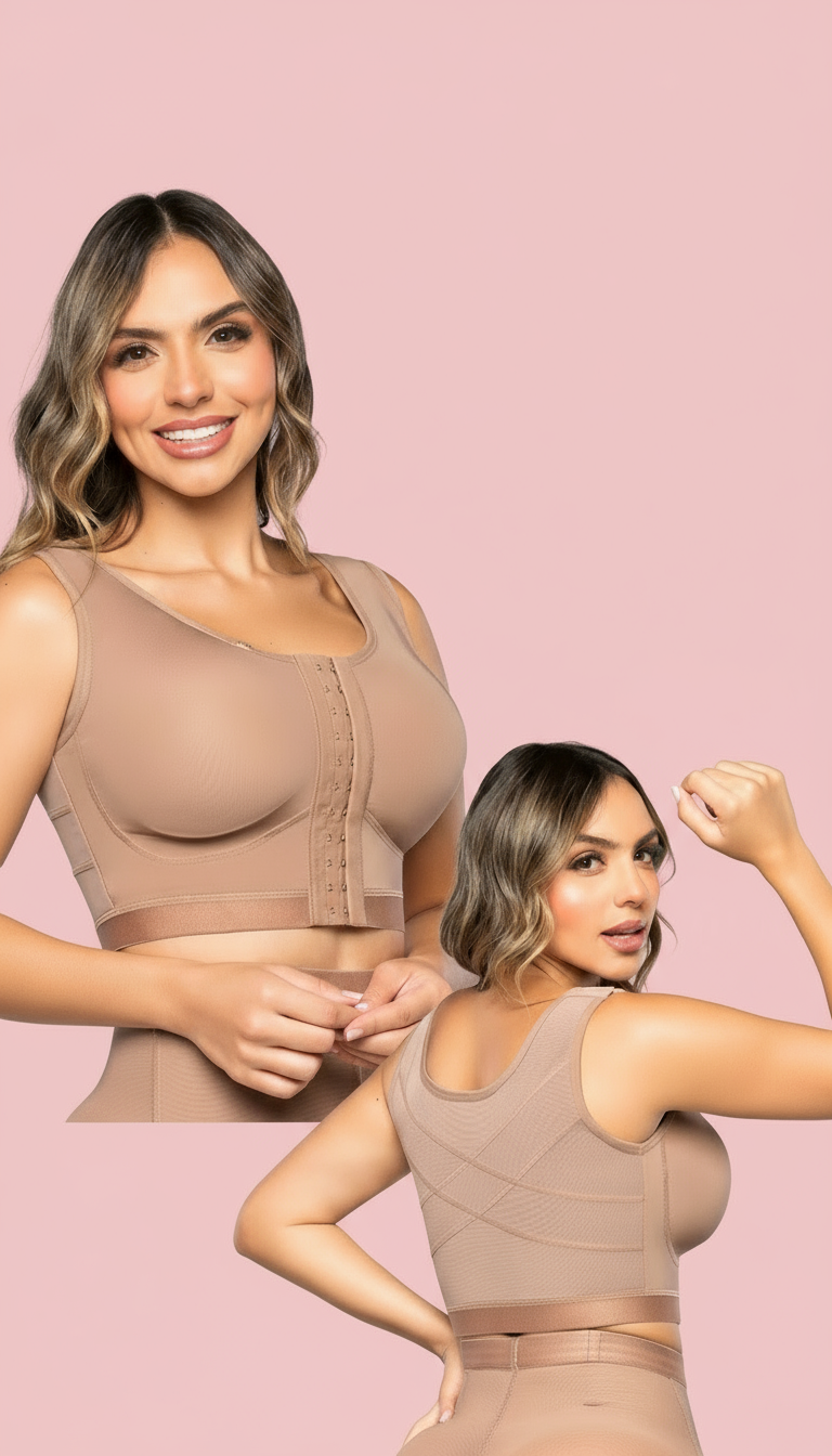 Bra Postquirúrgico - Soft Pink Background