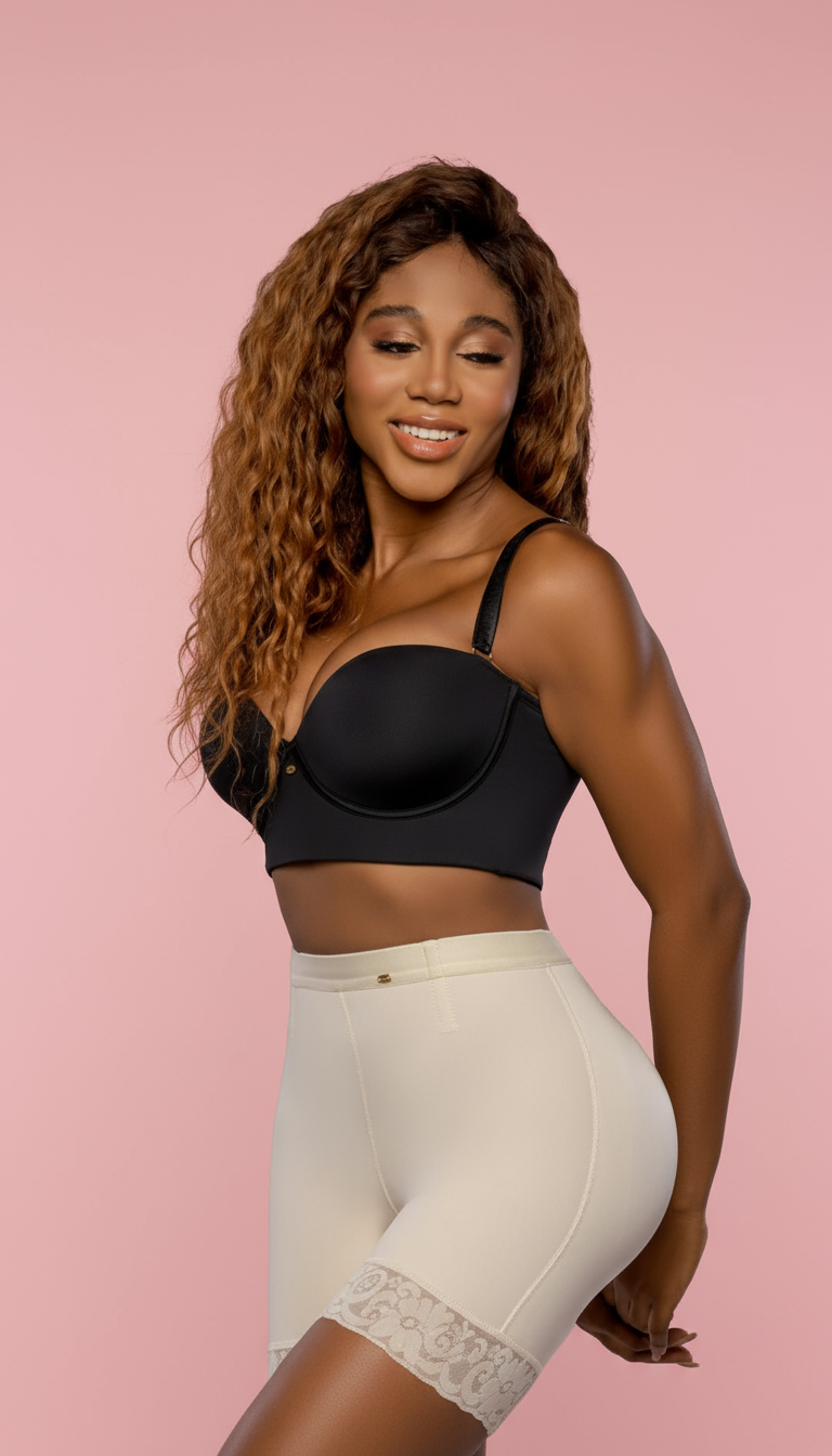 Triple M Panty- Efecto Invisible triplé realce - Soft Pink Studio Background